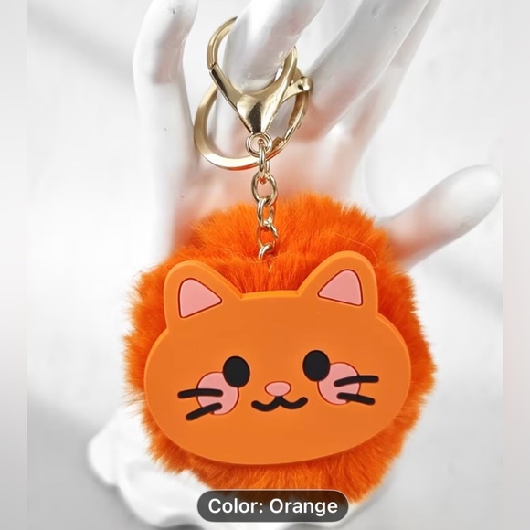 Accessories - Cute Cat Keychain/Handbag Charm- You Get One-Orange Running-NWOT